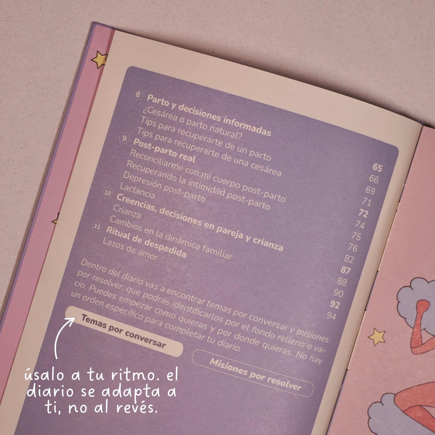Diario personalizado para el embarazo